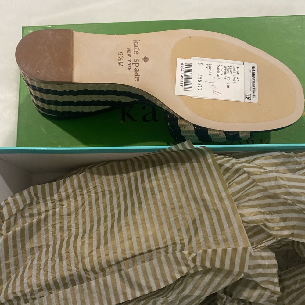 COPY - Kate Spade Linda Striped Wedge Sandals Size 9.5 - Picture 10 of 10